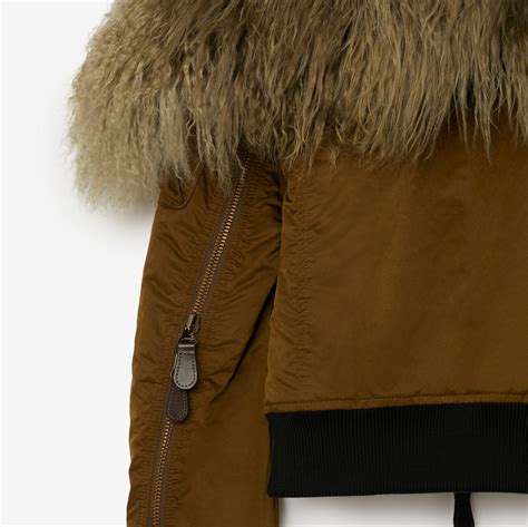 burberry bomber donna|burberry nylon blend bomber jacket.